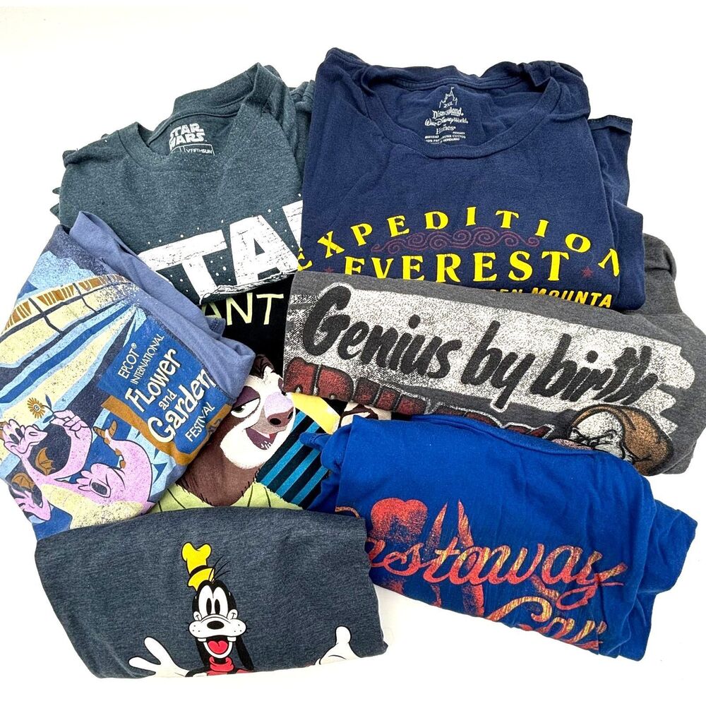 Bundle of 7 Disney Themed T-Shirts, Sizes XL/XXL